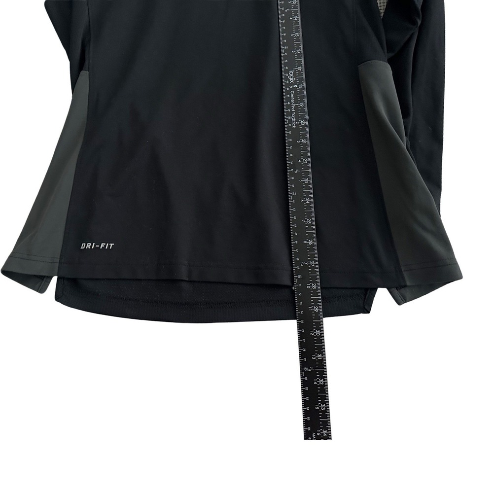 Nike Dri-FIT Men's M Black Gray Panel Long Sleeve Training Shirt 677638-010 - Picture 7 of 11